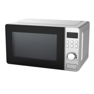 Portable retro 20L Grill 5 power Levels Food Heating Mechanical Control Silver Microwave Oven