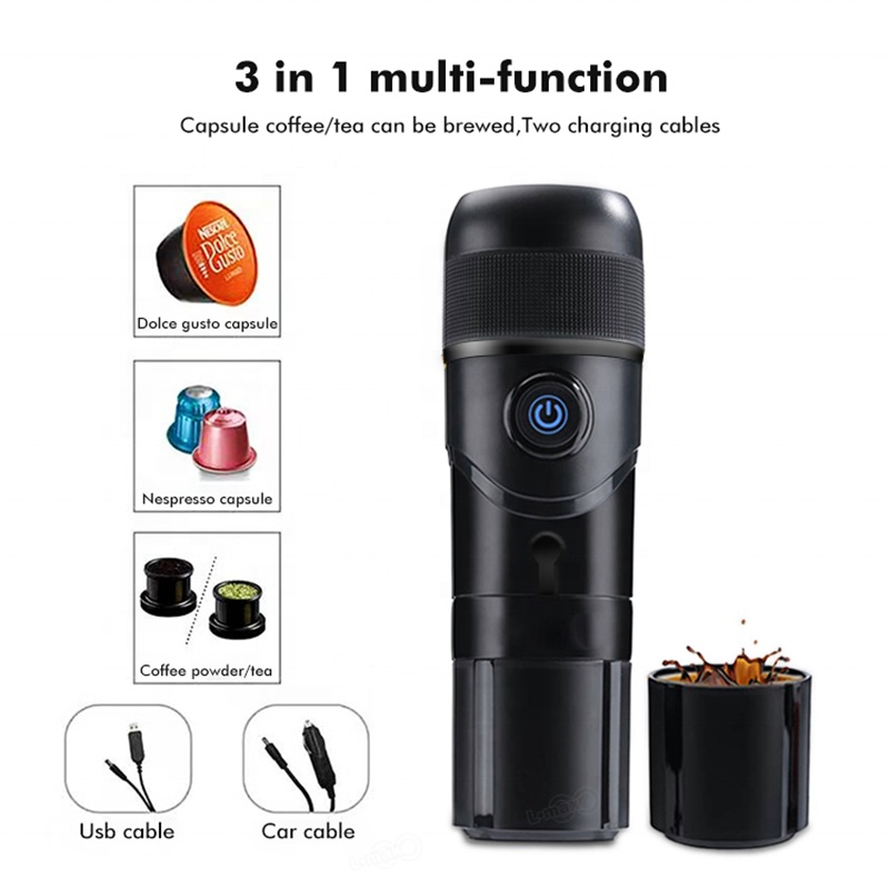 Portable car Espresso Coffee Maker machine 12V dc Fully Automatic coffee machine portable Espresso Machine Italian Coffee Maker