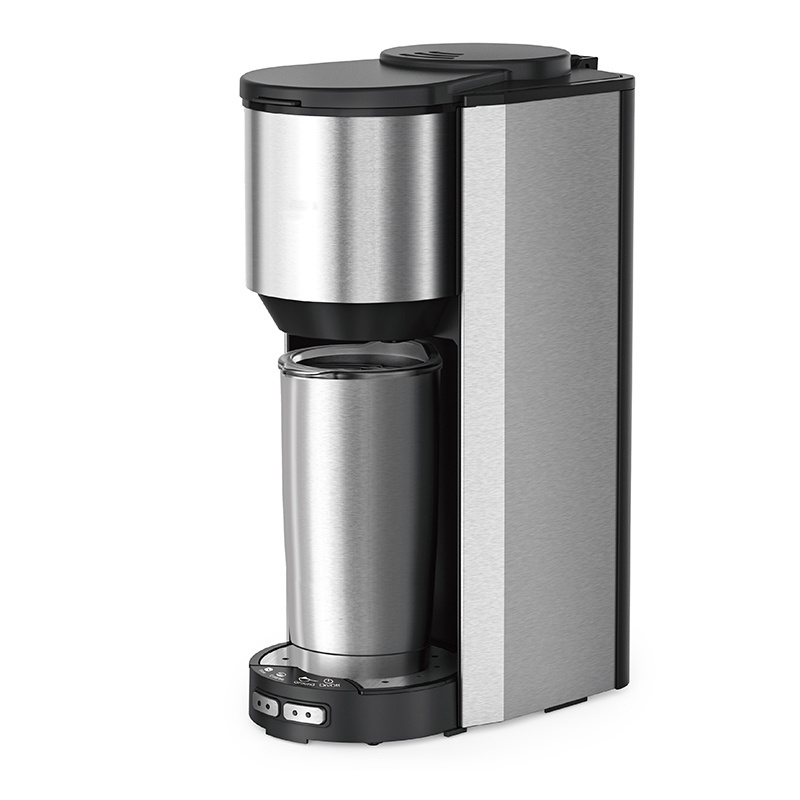 Touch Control Automatic 0.5L One Cup Grind And Brew Stainless Steel Bean to Cup Drip Coffee Maker