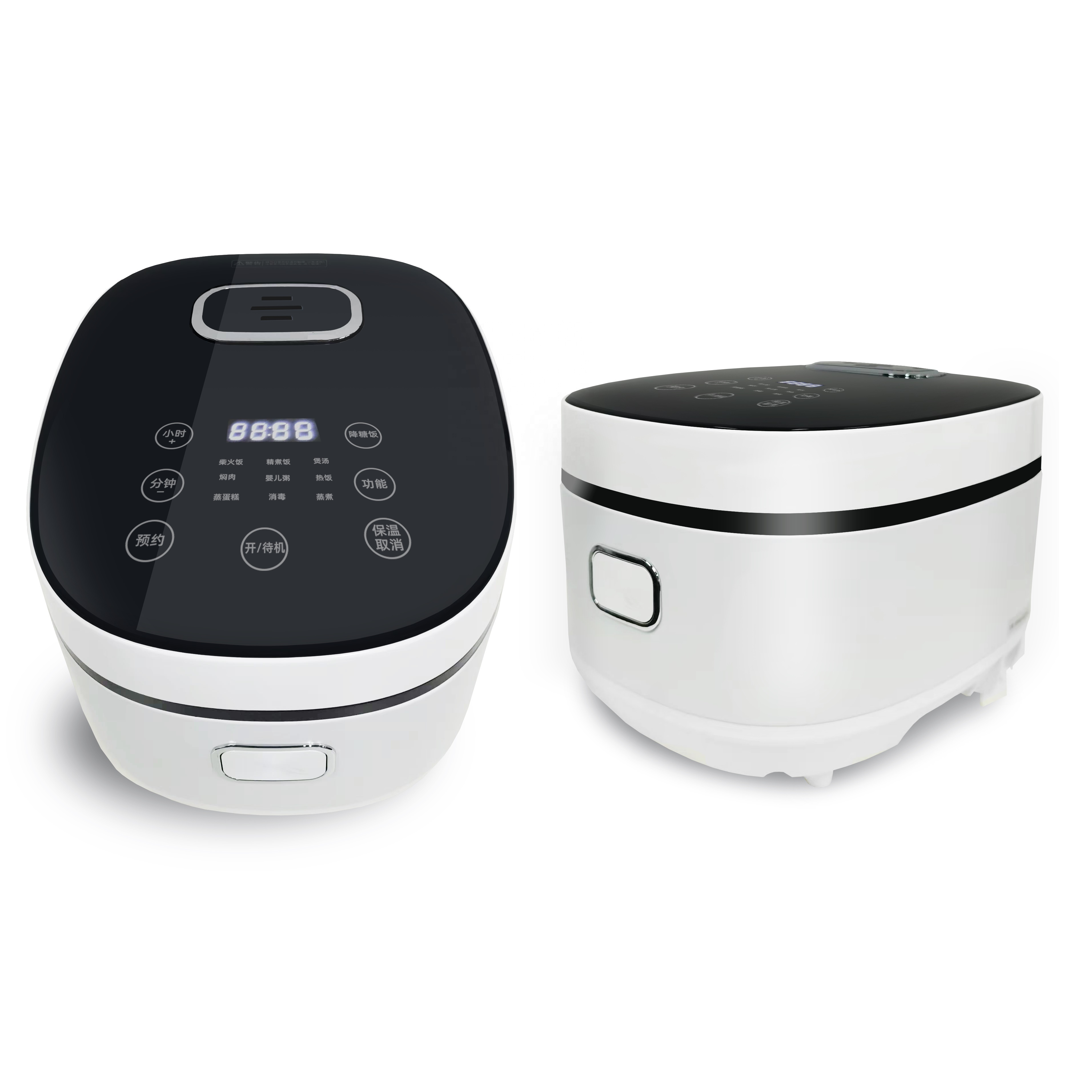 Spare parts 2.5L 5 Cup Square Low Sugar Touch Panel Non Coating Stainless Steel Inner Pot Electric Rice Cooker