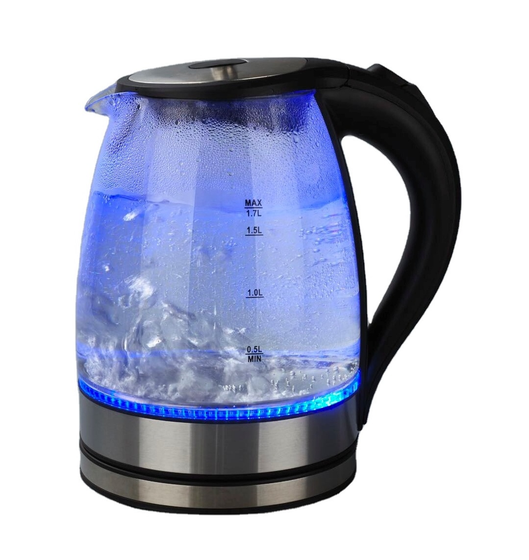 Factory Sale Home appliance Glass kettle Tea Pot electric Coffee Kettle Drip Kettle with 1.7L