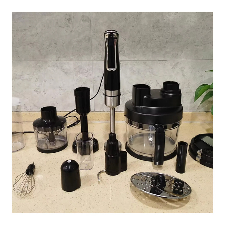 Household Electric 1500W 2L food processor 400ml chopper 600ml measuring cup with lid SS foot New Item Hand Blender