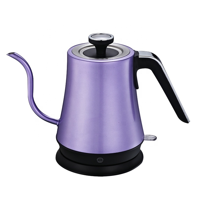 Fashionable 1L Stainless Steel Indicator Light Electric Gooseneck Coffee Tea Drip Kettle