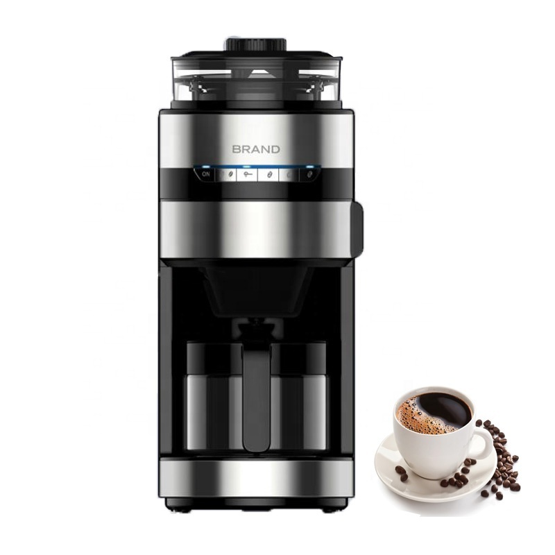 Home Appliance Removable Water Tank 6 Cups Espresso Cappuccino Bean to Cup Coffee Maker Grinder and Brewer