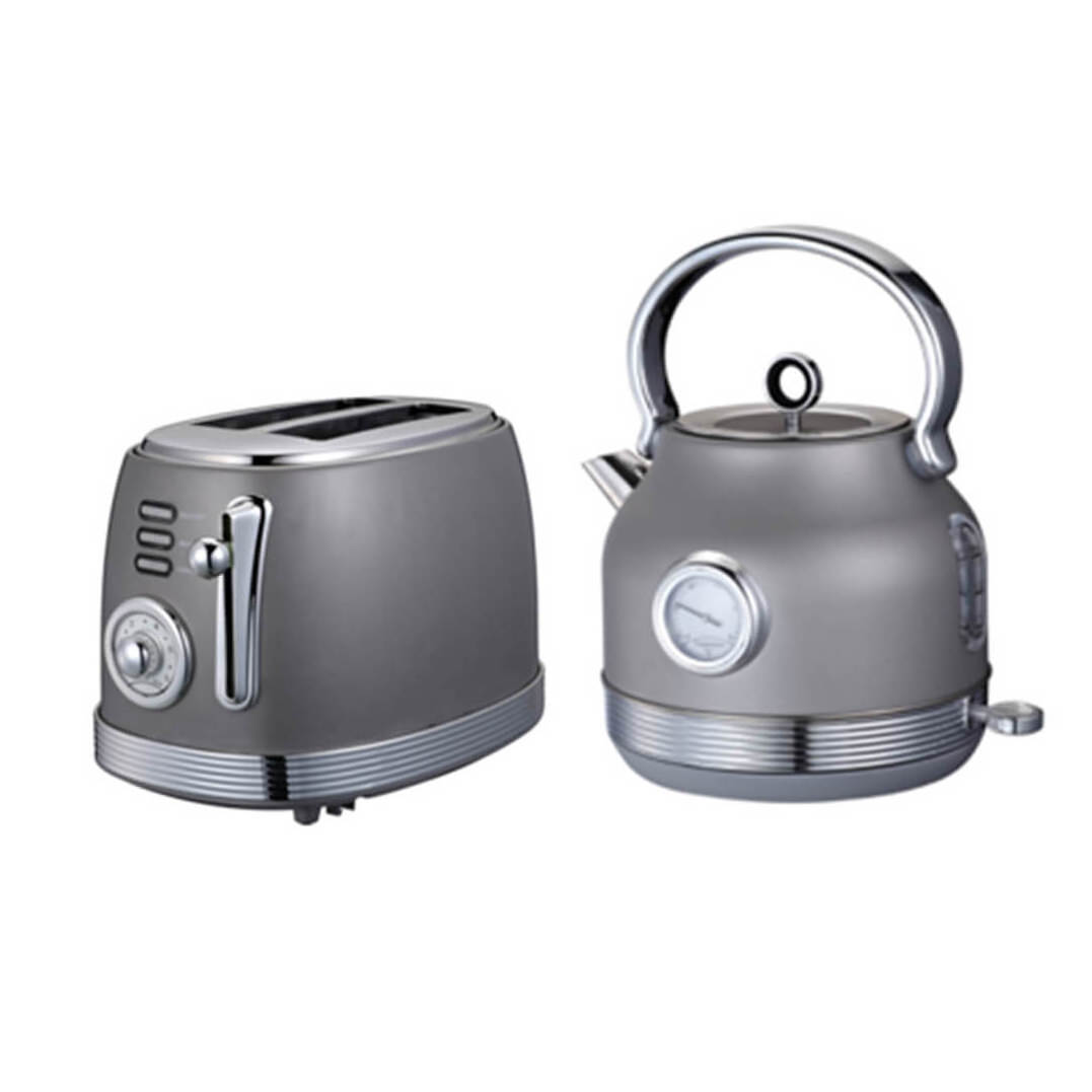 Mint Green Beautiful Breakfast Set 1.7L Water Boil Electric Kettle and 2 Slice Fast Heating Bread Toaster Set