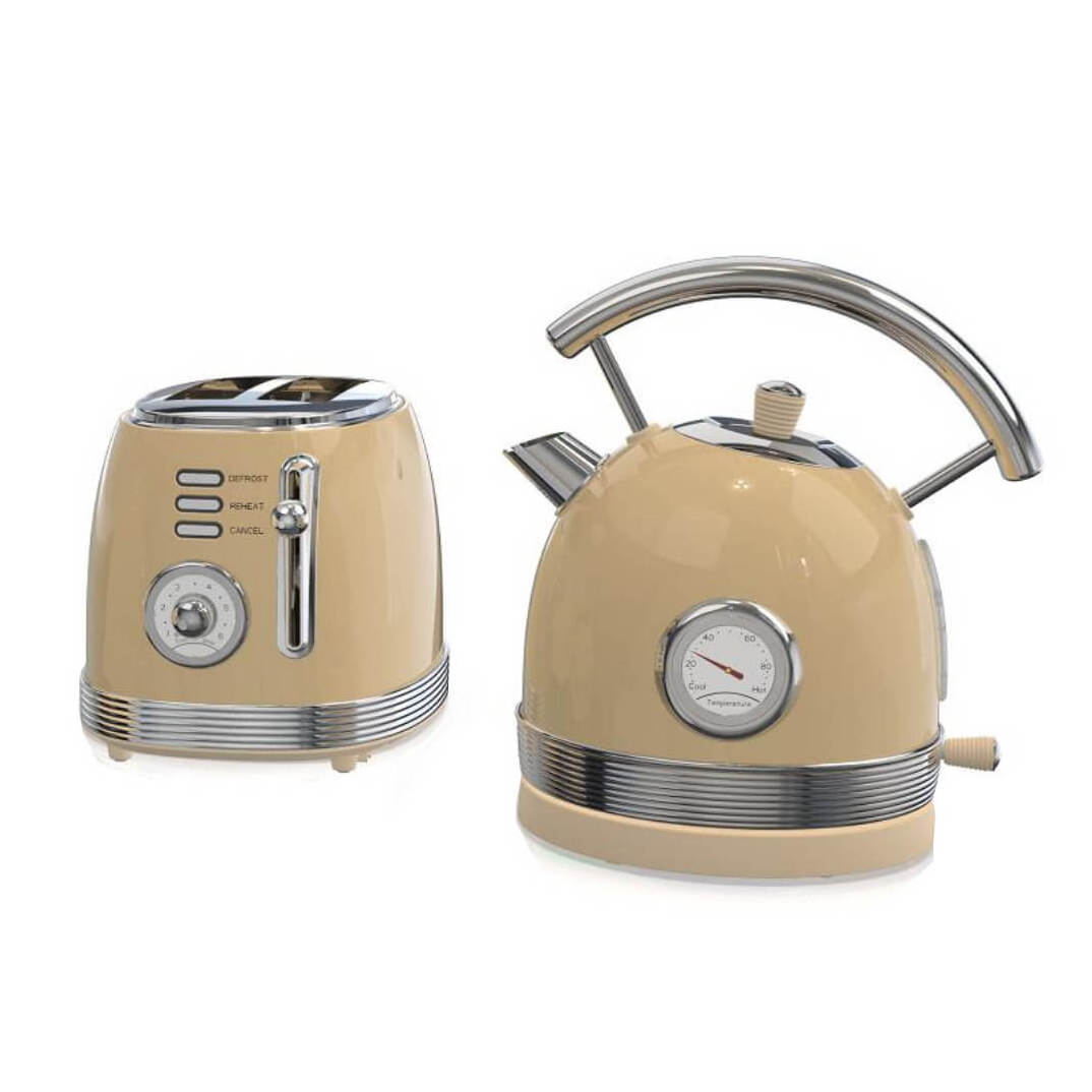 Induction electronic camping copper electric kettle set with parts jug thermos 2 cup black kettle and toaster set