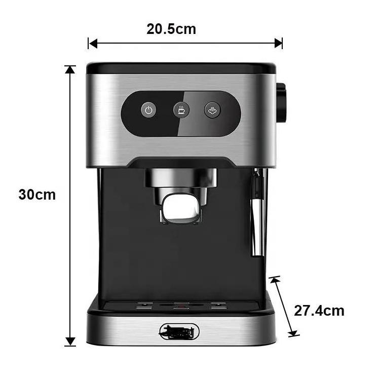 Household 1.5L Detachable Water Tank High Pressure Frothing  with Warm Cup Function Coffee Machine Maker