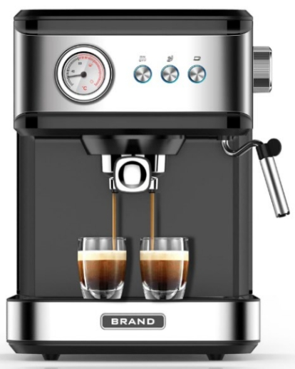 Household Electric 15Bar Powerful Brewing Fast 1.5L  High quality 2 cups dual-stainless steel filter  espresso coffee maker