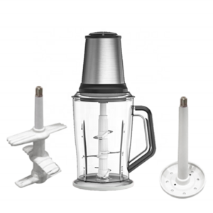 Stainless steel head 3 blades mini meat chopper big capacity 2L 2 speed electric food processor with Garlic accessories