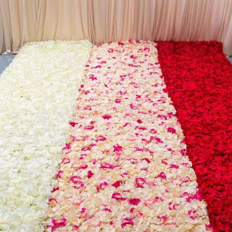 2020 New Design Flower Wall Backdrop Wedding Wholesale Artificial Flower Mat For Customized Flower Wall