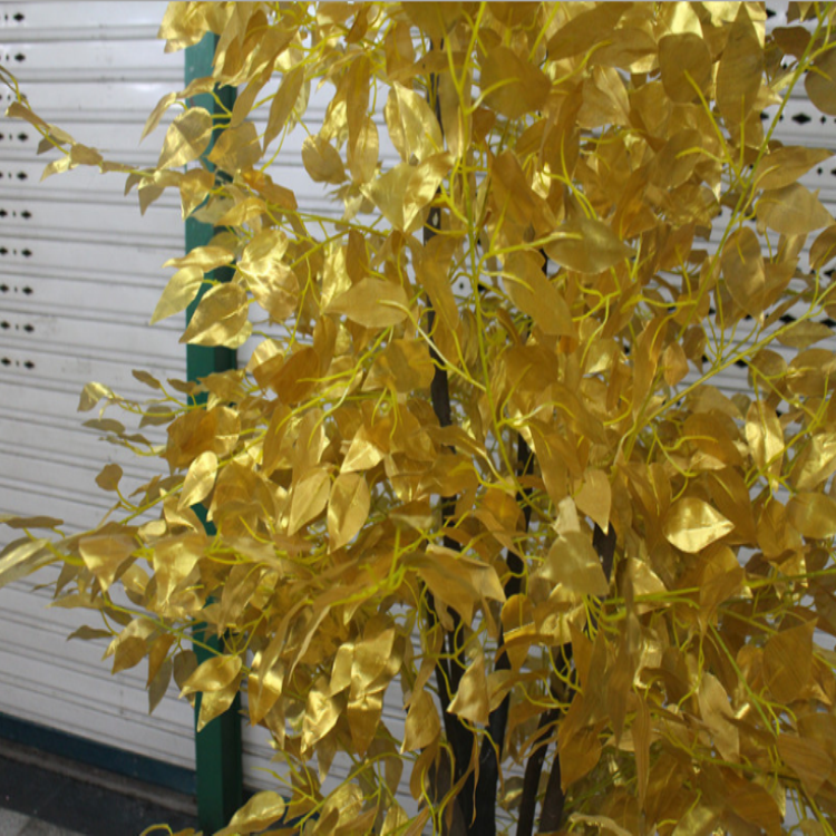 Factory Hotselling Artificial Golden Banyan Trees Large Decorative Ficus Tree