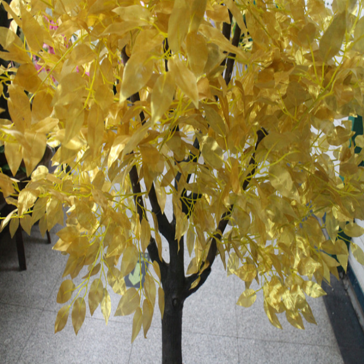 Factory Hotselling Artificial Golden Banyan Trees Large Decorative Ficus Tree