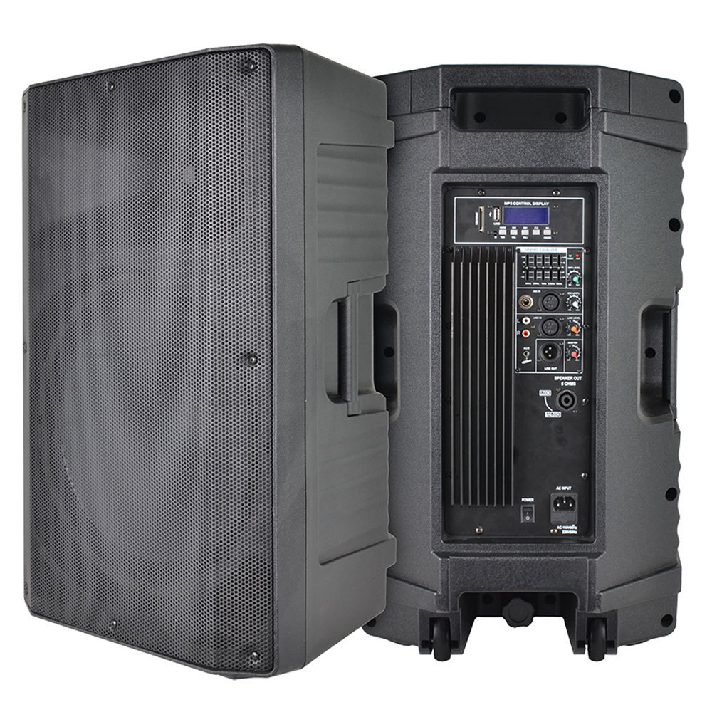 Accuracy Pro Audio CBQ15AQH-200W 15 inch dj sound system outdoor powered loudspeaker Active Plastic Speaker box