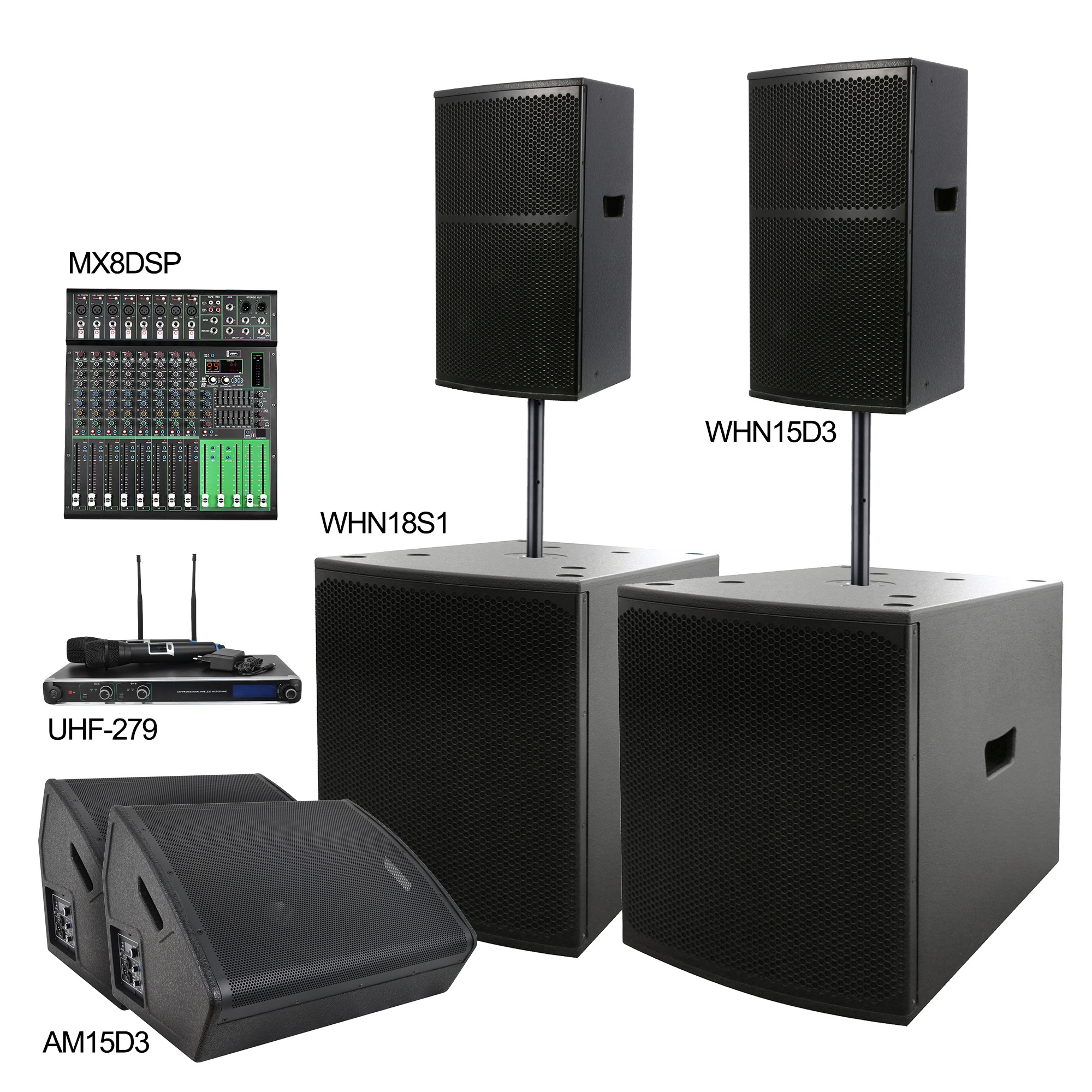 Accuracy WHN15-COMBO PA System Sound System Outdoor Concert Professional Audio DJ Set Speakers Audio System Sound