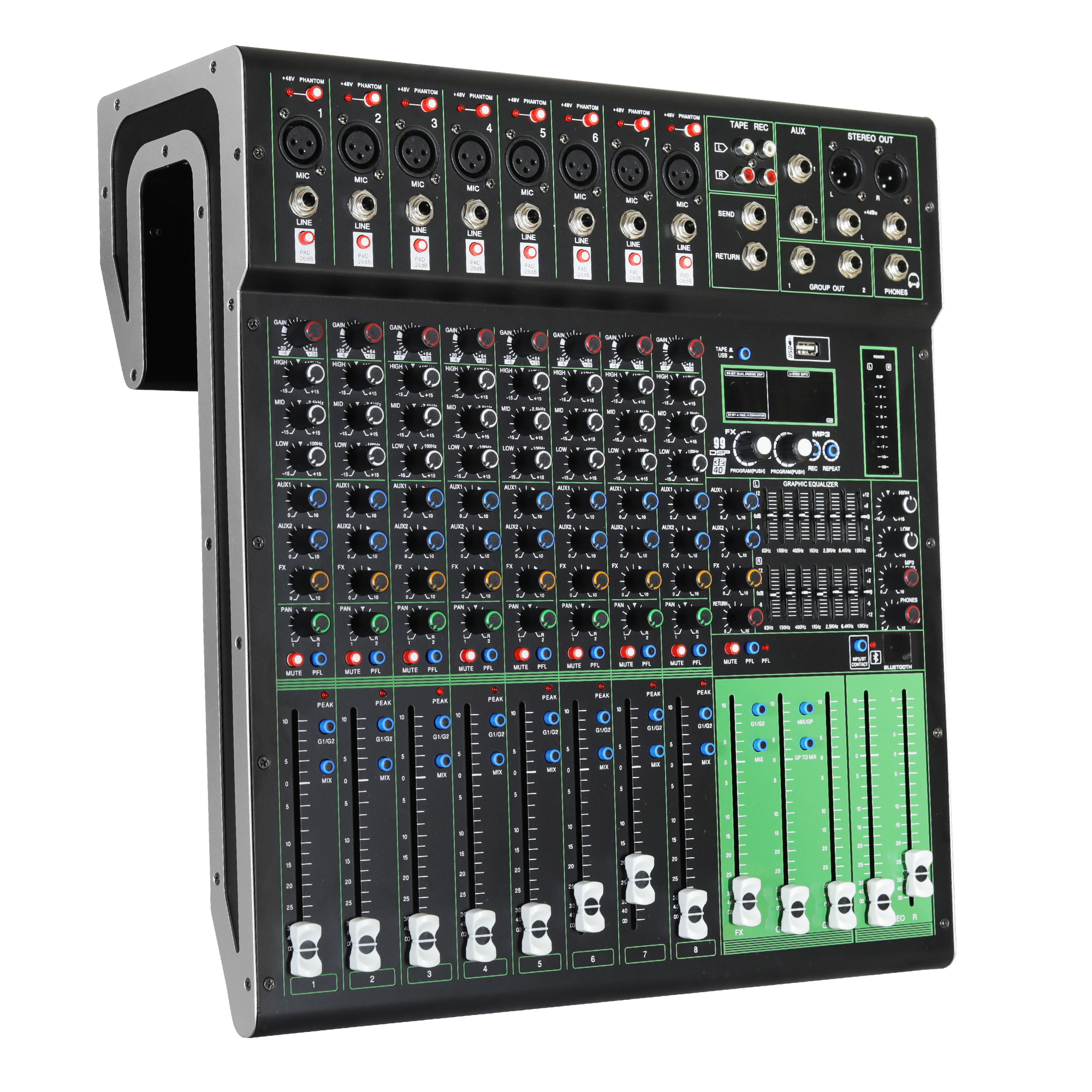 Accuracy Pro Audio MX16DSP DJ digital 16 channel mono input audio sound cards mixers audio digital