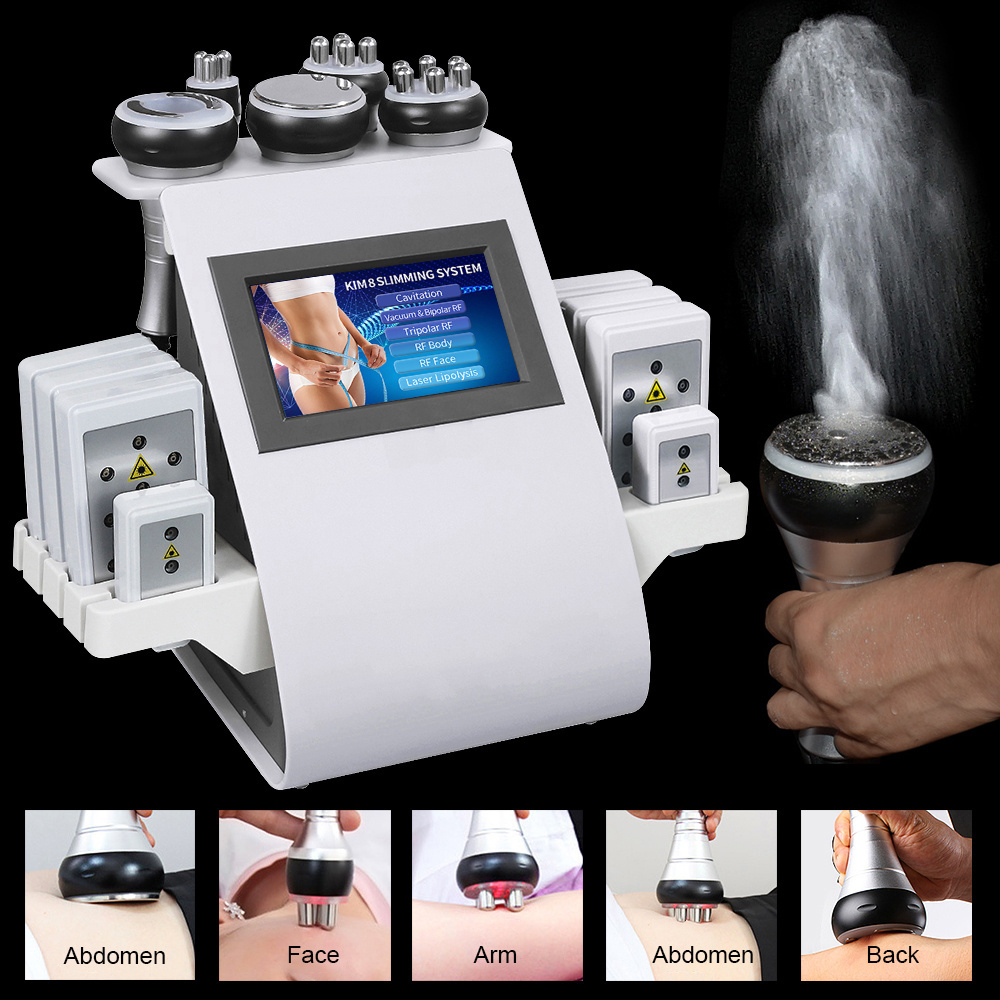 Hot Sale Professional Unoisetion 6 in 1 S Shape Vacuum RF 40K Ultra Cavitation Laser Slimming Machine