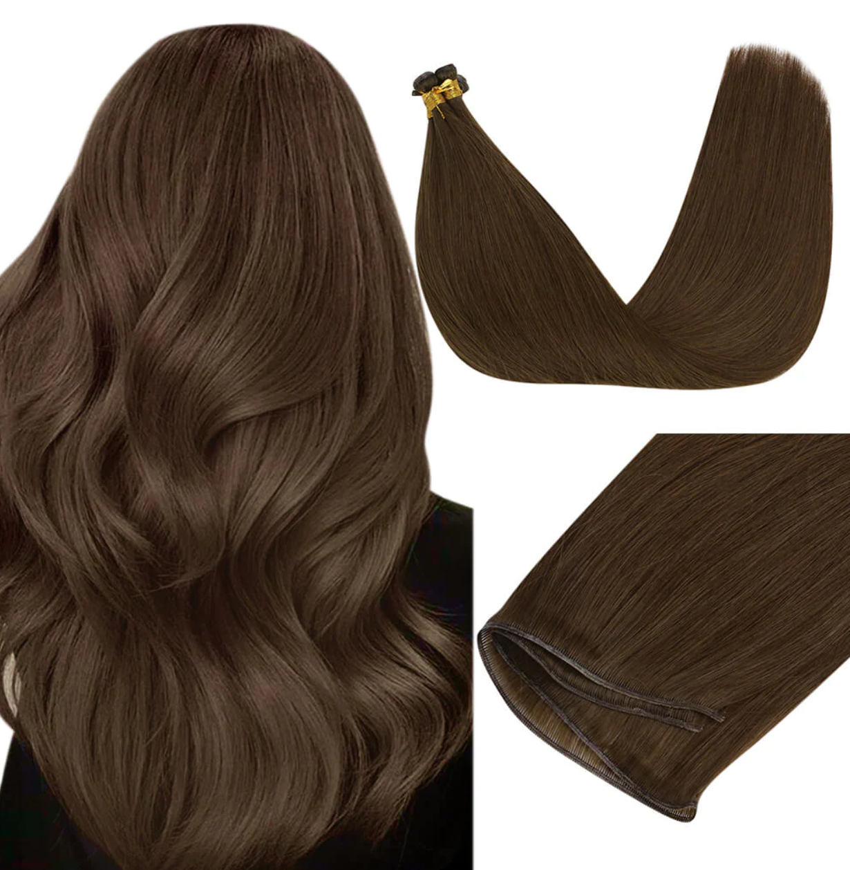 100% Natural Human best russian hair genius weft genius weft sewing machine