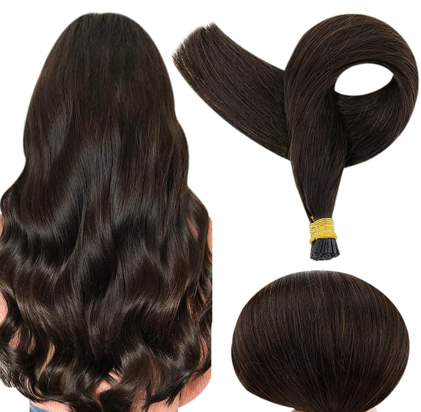 100% real human remy virgin hair no shedding no tangle cuticle aligned i tip hair extensions human hair for woman