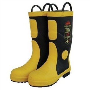 fire fighting rubber boots with steel toe cap