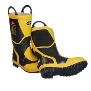 fire fighting rubber boots with steel toe cap