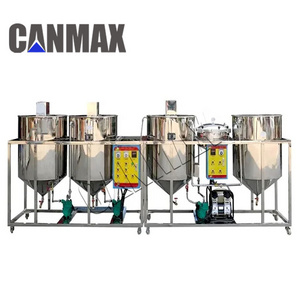 coconut/avocado/mini crude oil refinery plant cost palm oil mini modular refinery small scale cooking oil refinery machine