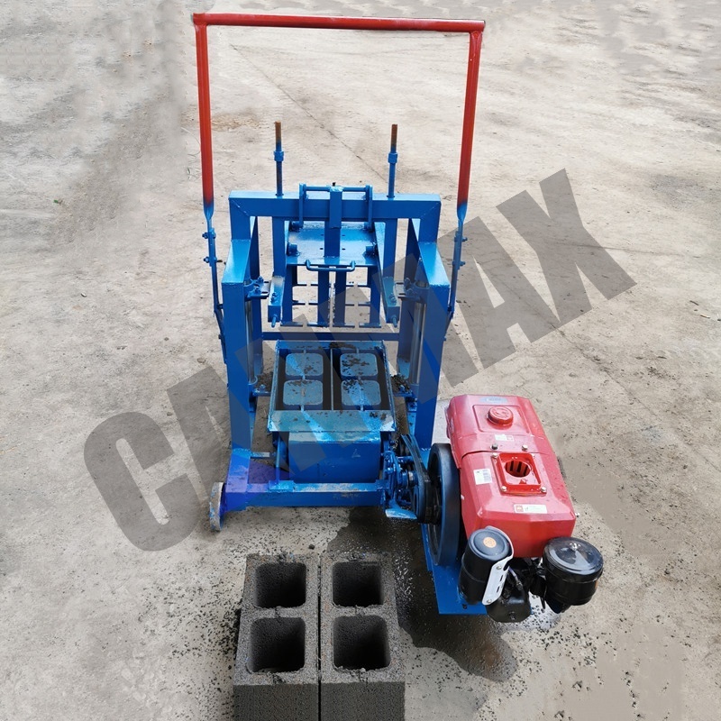 QT2-45 lowest price brazil small hat gypsum breeze blocking cement brick machinery concrete interlocking block making machine