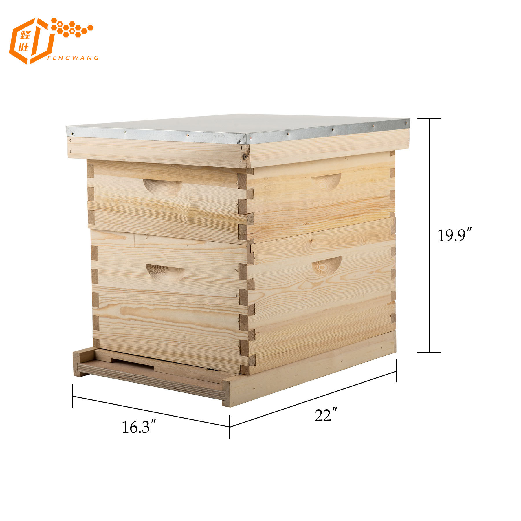 Beekeeping Equipment Langstroth Wooden Bee Hives Box with Metal Roof Beehive Box Honey Box