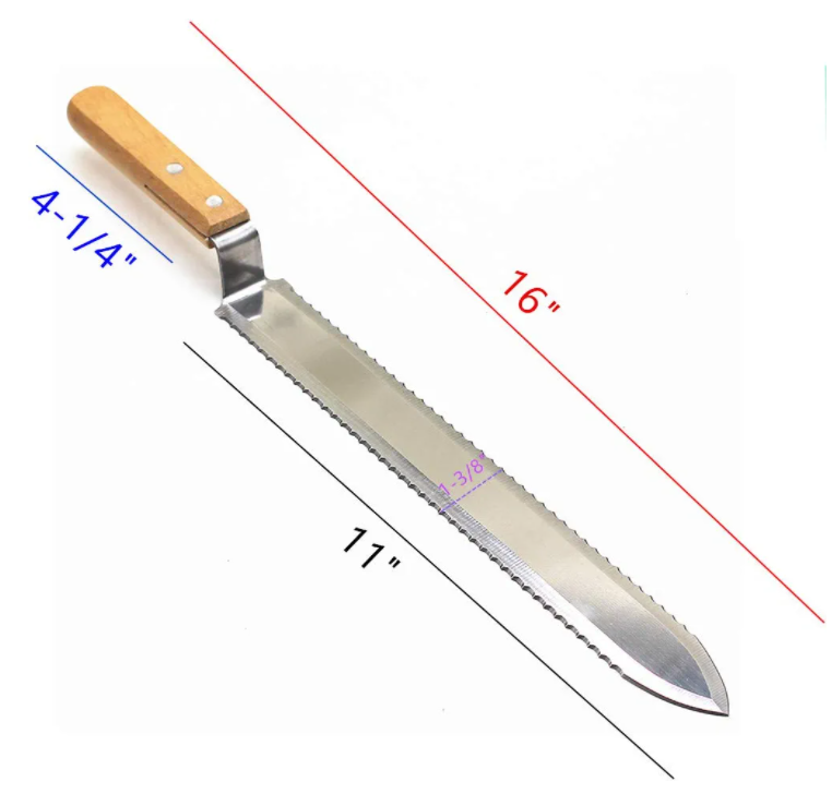 Beekeeping Honey Uncapping Knife Serrated Beekeeping Knife Uncapping Serrated Knife