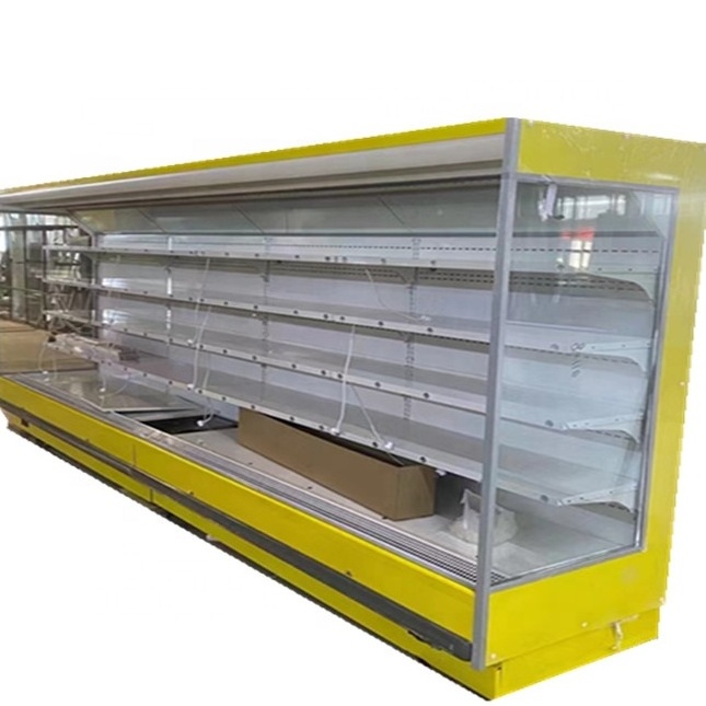 Multi-deck supermarket wall mounted freezer open display refrigerator