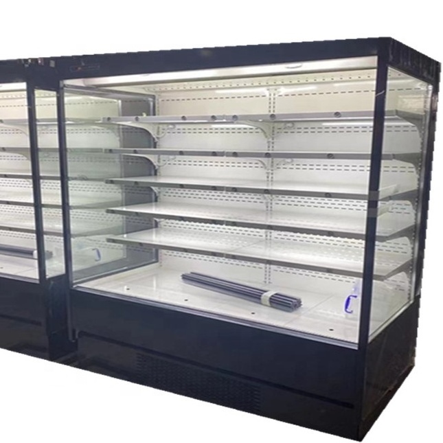 Multi-deck supermarket wall mounted freezer open display refrigerator