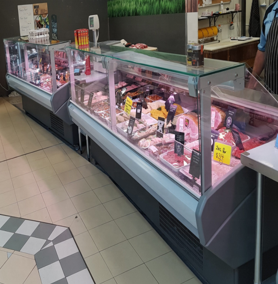 Commercial Open Counter Top Serve Deli Fish Cold Food Fresh Meat Seafood Display Refrigerator Showcase Cooler Chiller