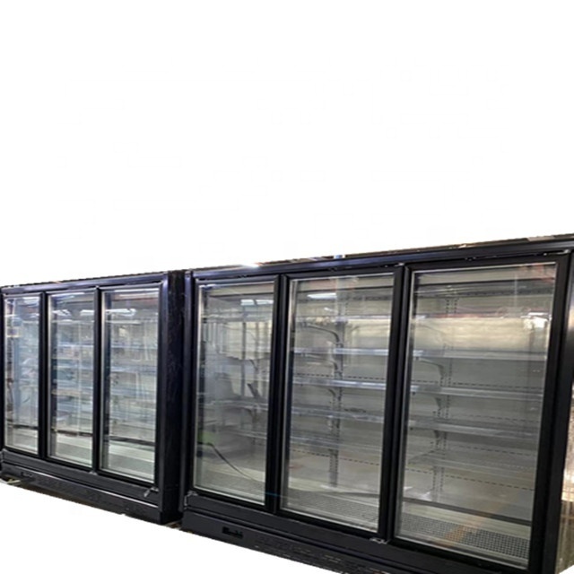 High quality Commercial Glass Display Showcase self service red bull Drink Coolers Upright Fridge For Sale