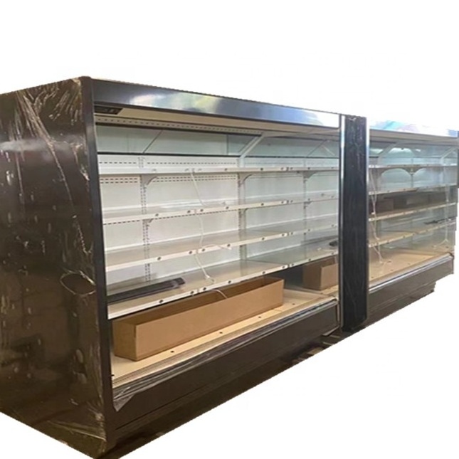 Multi-deck supermarket wall mounted freezer open display refrigerator