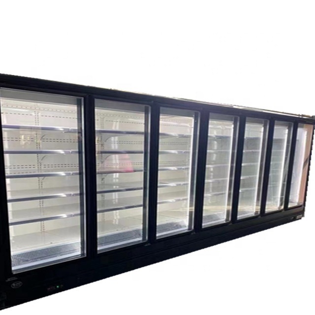 High quality Commercial Glass Display Showcase self service red bull Drink Coolers Upright Fridge For Sale