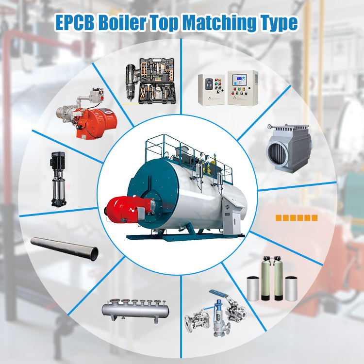 EPCB fully automatic conbustible gas 6 ton steam boiler with high efficiency