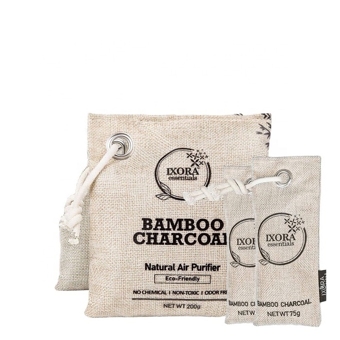 Bamboo Charcoal Air Purifying Bag, Charcoal Odor Absorber, Pet Odor Eliminator