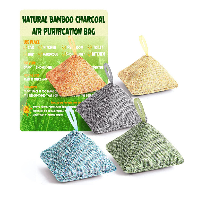 Nature Fresh Bamboo Charcoal Air Purifying Bags Activated Odor Absorb, Home Moisture Absorb And Deodorizer, Odor Eliminator