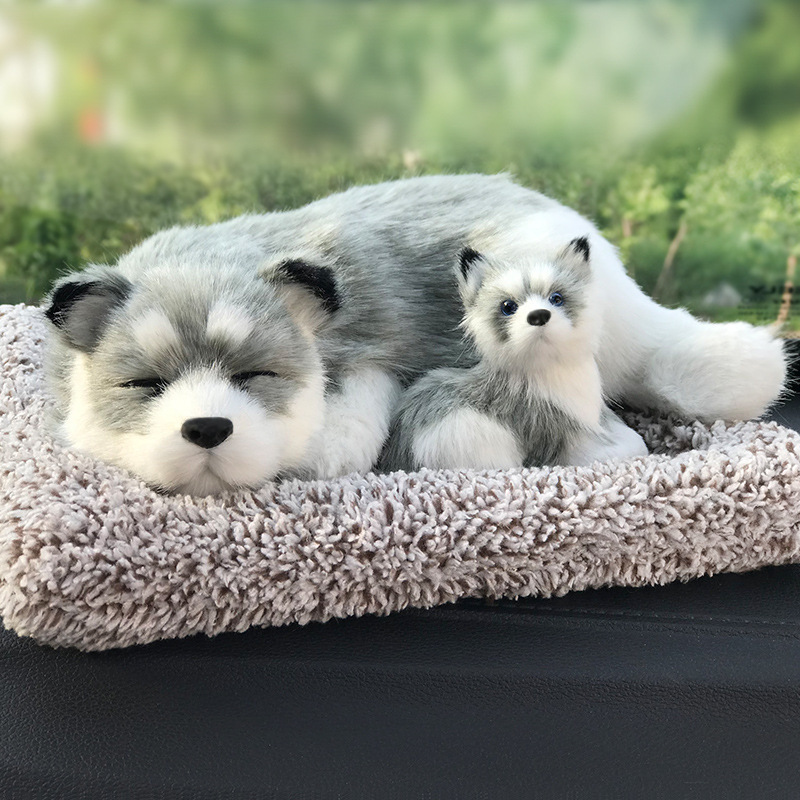 Dog Car Ornament Simulation Sleeping Dog Air Fresher Cute Car Dashboard Dolls Bamboo Charcoal Bag Activated Carbon Dropshipping