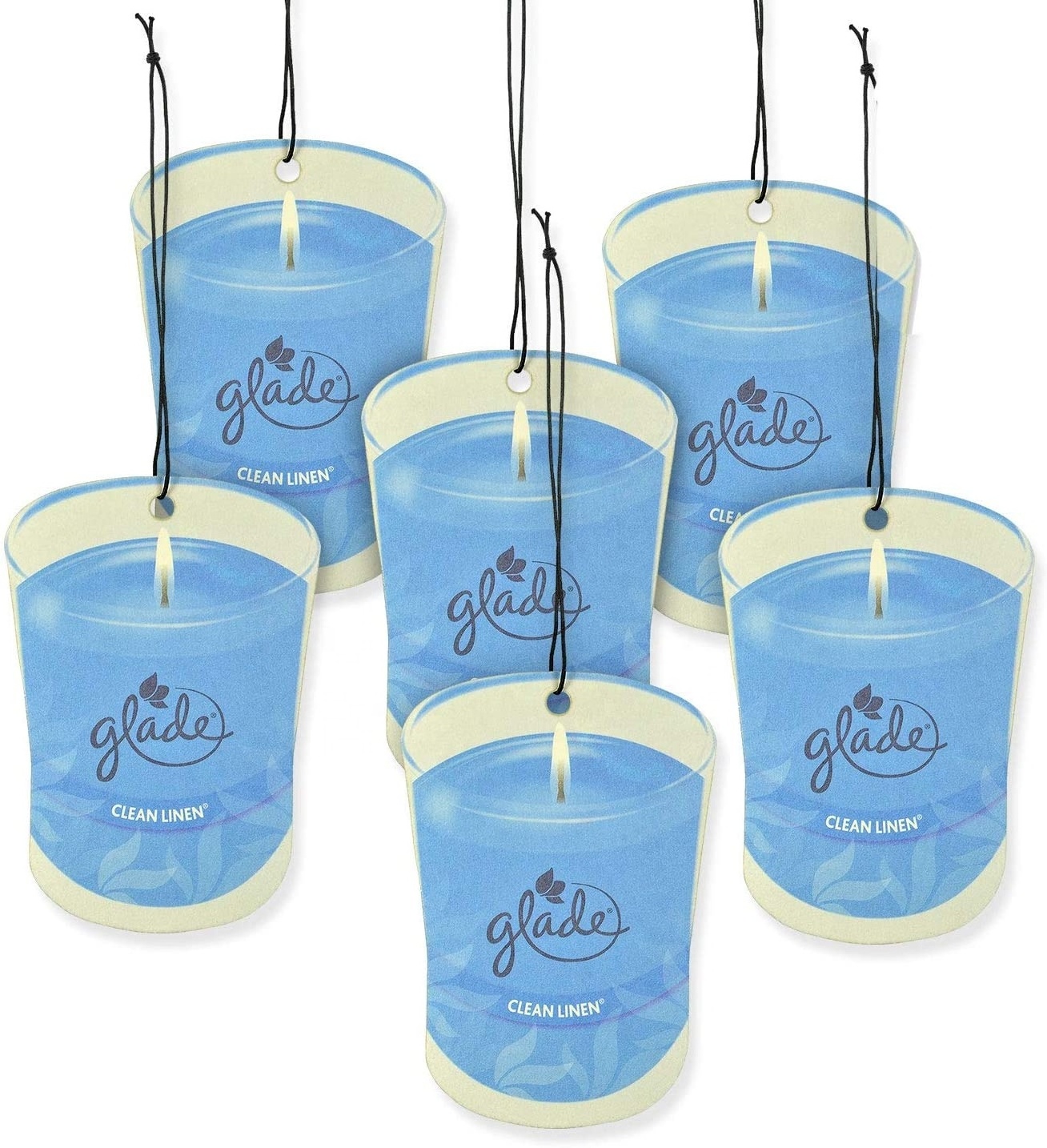 Glade Car Air Freshener 6-PACK Candle Design Glade Air Freshener