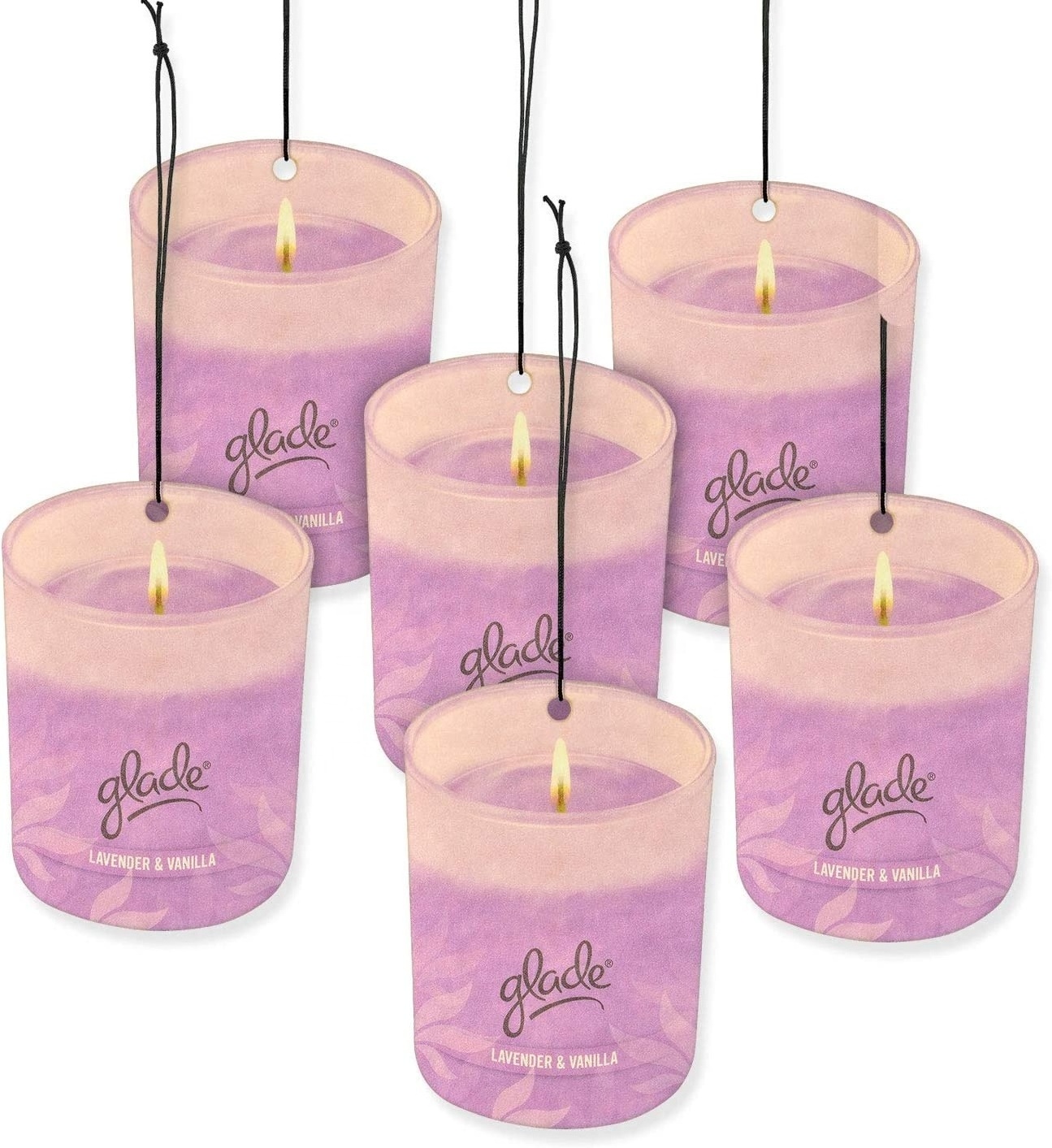 Glade Car Air Freshener 6-PACK Candle Design Glade Air Freshener