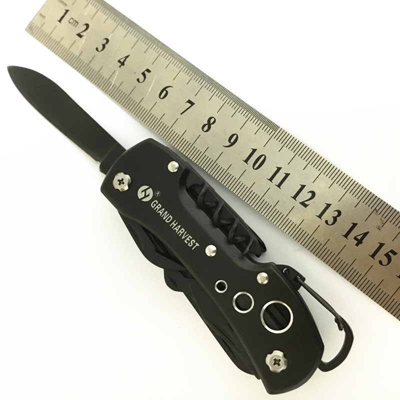 Titanium Black Multifunctional 440c stainless steel knife Multi Purpose  Folding  survival Outdoor Camping  Tool Swiss Knife