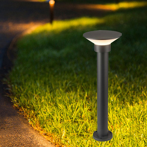 2023 Creative design lantern lamp integrated community park outdoor high quality waterproof solar garden bollard light