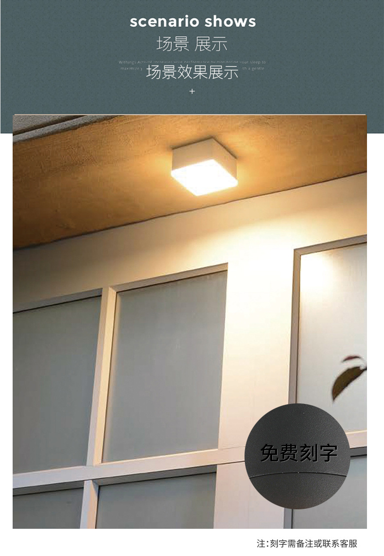 Modern simple wind indoor and outdoor corridor LED ceiling light