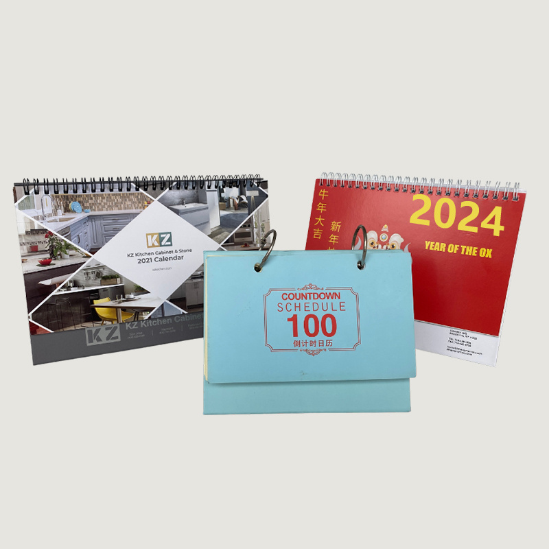 New Product Wholesale Monthly Wall Calendars Custom 2024 2025 365 Days Desk Advent Calender Table Printing Calendar