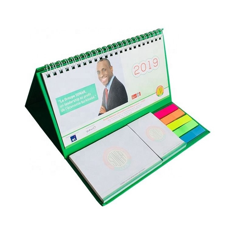 Promotion New Design Desk Calendar With Colorful Post Sticker Notes