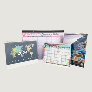 New Product Wholesale Monthly Wall Calendars Custom 2024 2025 365 Days Desk Advent Calender Table Printing Calendar