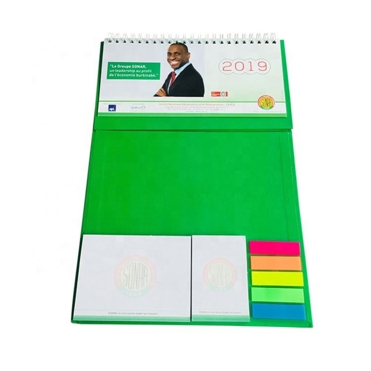 Promotion New Design Desk Calendar With Colorful Post Sticker Notes