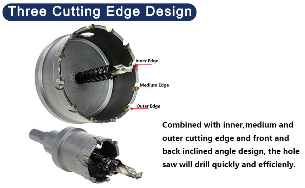 14mm-200mm Tungsten Carbide Teeth Hole Saw Metal Cutter Heavy Duty Carbide Tipped For Stainless Steel