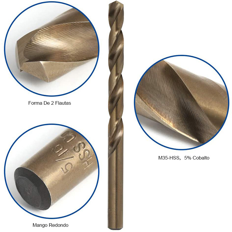 Twist Drill Bits High Speed Steel 5% Cobalt Drill Bit Set High Quality 10MM Accept Various Drills Customization