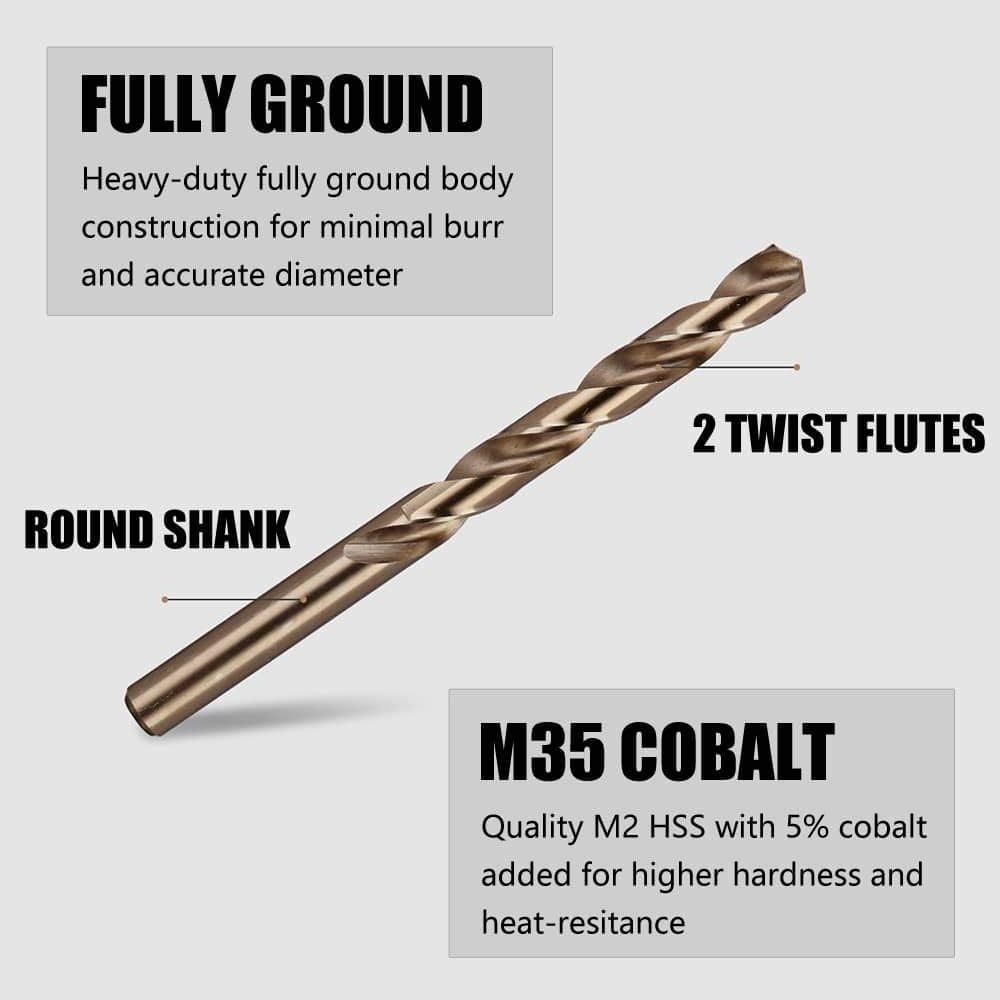 Twist Drill Bits High Speed Steel 5% Cobalt Drill Bit Set High Quality 10MM Accept Various Drills Customization